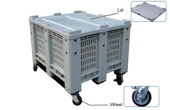 plastic pallet container with lid