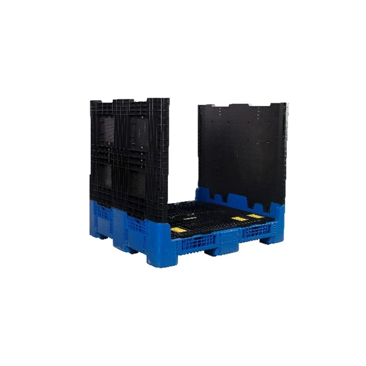 การจัดเก็บพลาสติกจัดส่งกล่องพาเลท OEM แบบพับเก็บได้